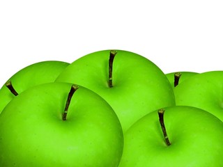 apples group on white