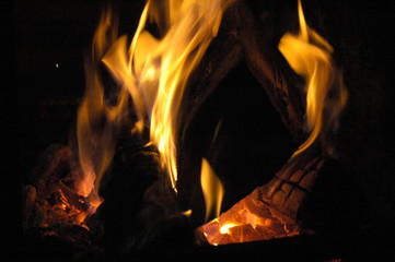 feu de cheminée