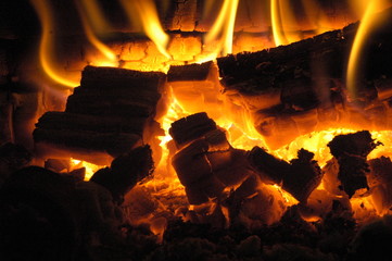 feu de cheminée