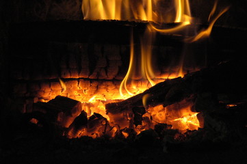 feu de cheminée