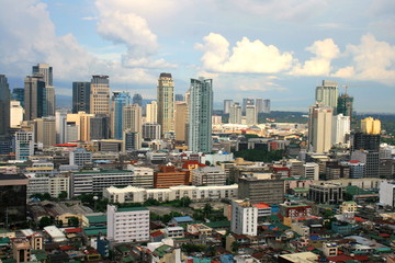 colorful cityscape of makati business area