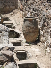 old amphora in Knossos palace of Minoan culture