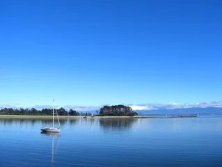 Papier Peint photo Lavable Nouvelle-Zélande ciel bleu à nelson