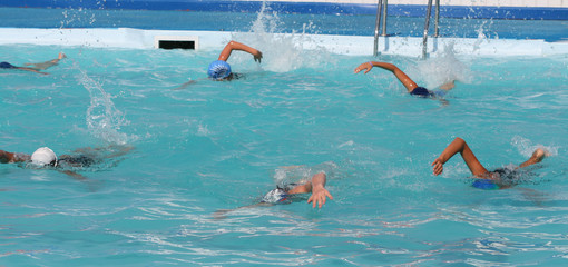 Training in pool