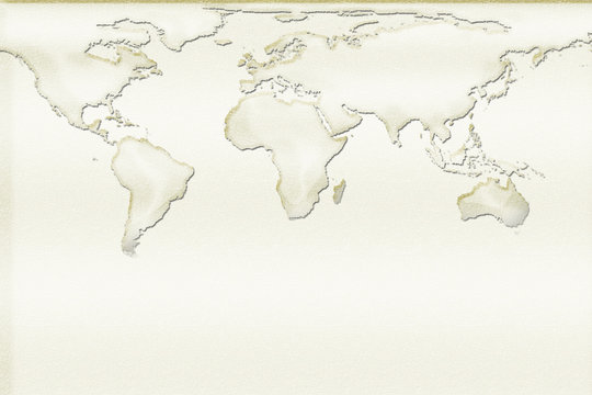 Fototapeta Parchment world map