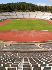 Empty soccer stadium