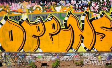 Urban graffiti close-up