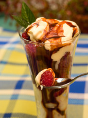 Spoonful of Raspberry Dessert