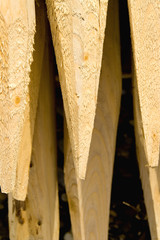 Wooden pegs