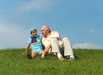 The grandfather and grandson