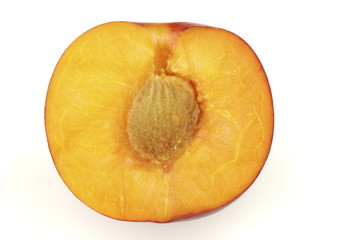 Sliced red plum