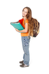 Jeune fille à l'école