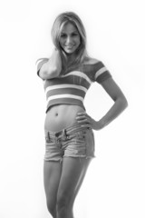 Naklejka premium Woman in belly top
