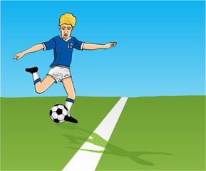 soccer player on a field