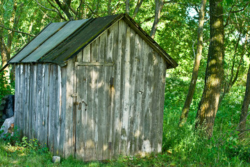 Old wooden shed