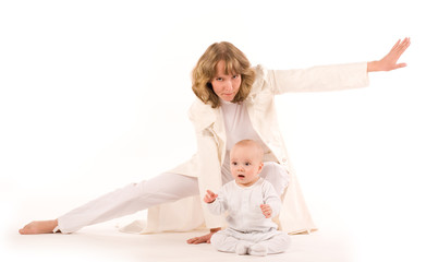 Under mother protection