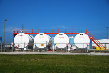 Industrial storage facility with jet fuel canisters - 4159651
