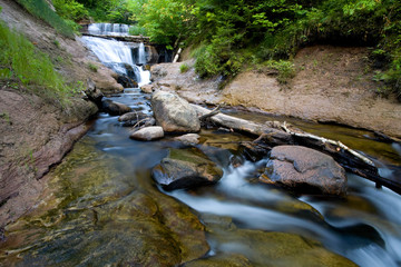 Fototapeta premium Michigan’s Sable Falls in the Pictured Rocks National Lakeshore