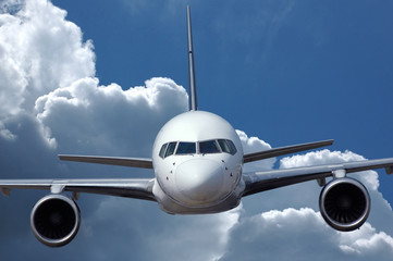 Airliner in flight
