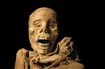 Peruvian ancient inca mummy - obrazy, fototapety, plakaty