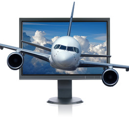 Airplane and monitor