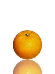 orange on white glass