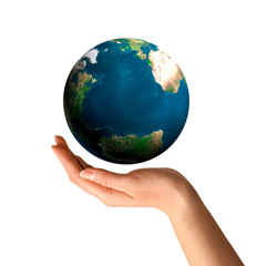 Hand Holding Earth Globe