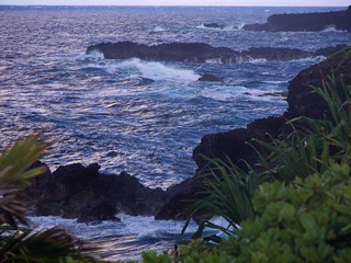 colorful waters off hana, maui