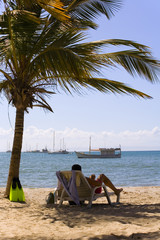 Fototapeta na wymiar Plaża na wyspie Margarita, Wenezuela