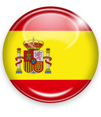 Obraz premium spanien button flagge