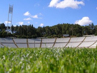 Empty soccer stadium