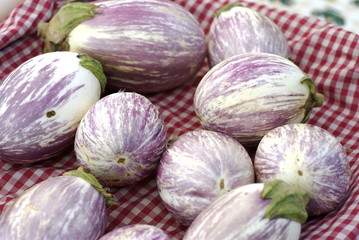 Farmer's market: eggplants, 