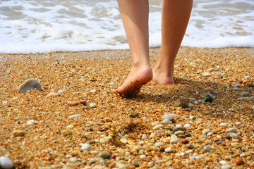 marcher dans le sable