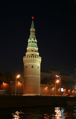 Fototapeta premium Night appearance from Moscow river. Kremlin.