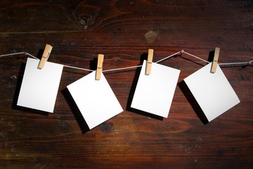 Photo paper attach to rope