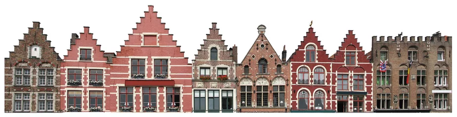 Crédence de cuisine en verre imprimé Brugges bruges - façades