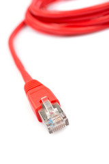 Red network cable