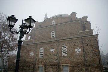 mosque in the mist