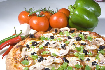 pizza with toppings