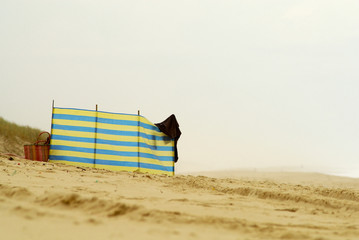 paravent sur la plage