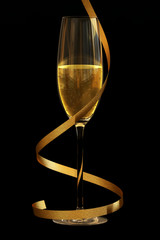 Champagne on Black