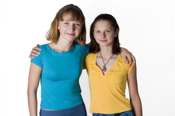 Two attractive teen girls