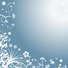beautiful abstract vector winter floral design