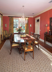 luxury dining room in affluent home