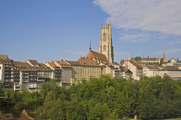 Stadtansicht von Fribourg