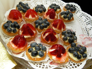 Strawberry and blueberry tarts