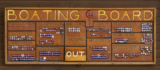Boating Board At Scout Camp - obrazy, fototapety, plakaty