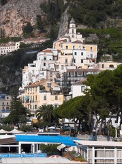 Amalfi panoramica del borgo chiesa di San Biagio