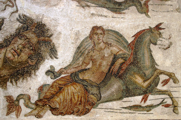 Fragmnet of ancient greek mosaic