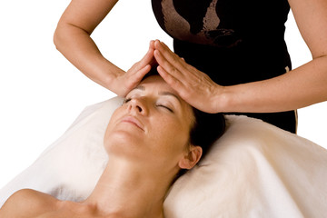 Woman Receives Facial Massage